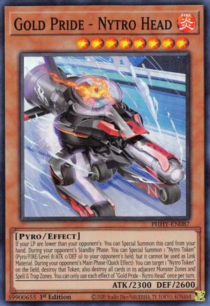 Gold Pride - Nytro Head (PHHY-EN087) - Photon Hypernova 1st Edition Photon Hypernova Yugioh Single  Squirtle Squad Card Shop.