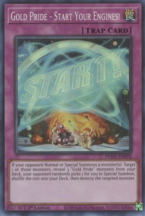 Gold Pride - Start Your Engines! (PHHY-EN092) - Photon Hypernova 1st Edition Photon Hypernova Yugioh Single  Squirtle Squad Card Shop.