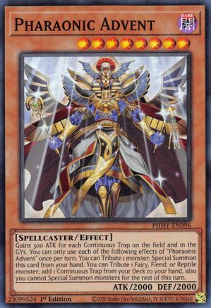 Pharaonic Advent (PHHY-EN096) - Photon Hypernova 1st Edition Photon Hypernova Yugioh Single  Squirtle Squad Card Shop.