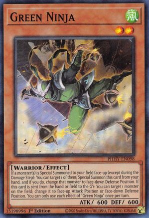 Green Ninja (PHHY-EN098) - Photon Hypernova 1st Edition Photon Hypernova Yugioh Single  Squirtle Squad Card Shop.