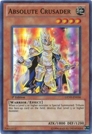Absolute Crusader (GENF-EN036) - Generation Force 1st Edition Generation Force Yugioh Single  Squirtle Squad Card Shop.