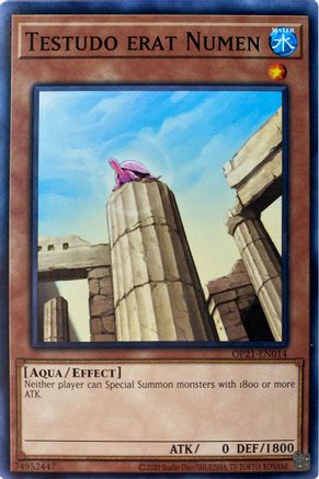 Testudo erat Numen (OP21-EN014) - OTS Tournament Pack 21 Unlimited OTS Tournament Pack 21 Yugioh Single  Squirtle Squad Card Shop.