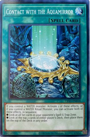 Contact with the Aquamirror (OP21-EN018) - OTS Tournament Pack 21 Unlimited OTS Tournament Pack 21 Yugioh Single  Squirtle Squad Card Shop.