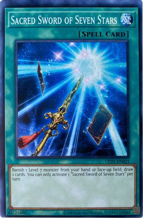 Sacred Sword of Seven Stars (OP21-EN021) - OTS Tournament Pack 21 Unlimited OTS Tournament Pack 21 Yugioh Single  Squirtle Squad Card Shop.