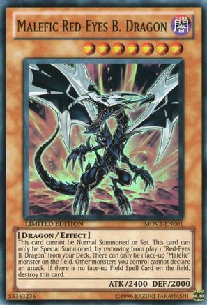 Malefic Red-Eyes B. Dragon (Super Rare) (MOV2-EN001) - Bonds Beyond Time Movie Pack Limited Bonds Beyond Time Movie Pack Yugioh Single  Squirtle Squad Card Shop.