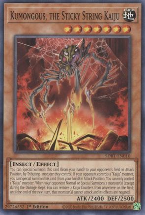 Kumongous, the Sticky String Kaiju (SDBT-EN010) - Structure Deck: Beware of Traptrix 1st Edition Structure Deck: Beware of Traptrix Yugioh Single  Squirtle Squad Card Shop.