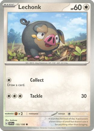 Lechonk 155/198  - Reverse Holofoil SV01 Scarlet & Violet Base Set - Common SV01: Scarlet & Violet Base Set Pokemon Single  Squirtle Squad Card Shop.