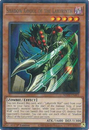 Shadow Ghoul of the Labyrinth (MAZE-EN002) - Maze of Memories 1st Edition Maze of Memories Yugioh Single  Squirtle Squad Card Shop.