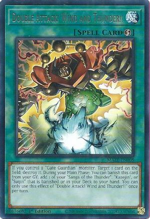 Double Attack! Wind and Thunder!! (MAZE-EN008) - Maze of Memories 1st Edition Maze of Memories Yugioh Single  Squirtle Squad Card Shop.