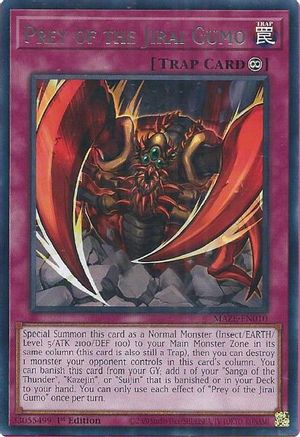 Prey of the Jirai Gumo (MAZE-EN010) - Maze of Memories 1st Edition Maze of Memories Yugioh Single  Squirtle Squad Card Shop.