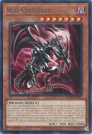 Red-Eyes Soul (MAZE-EN012) - Maze of Memories 1st Edition Maze of Memories Yugioh Single  Squirtle Squad Card Shop.