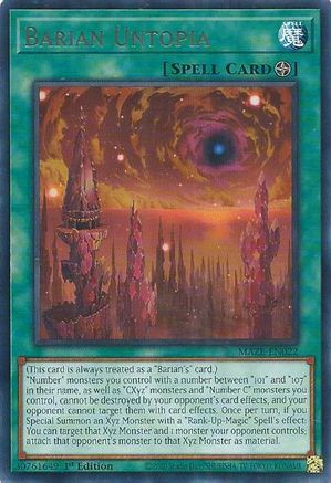Barian Untopia (MAZE-EN022) - Maze of Memories 1st Edition Maze of Memories Yugioh Single  Squirtle Squad Card Shop.