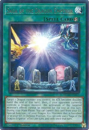 Saga of the Dragon Emperor (MAZE-EN023) - Maze of Memories 1st Edition Maze of Memories Yugioh Single  Squirtle Squad Card Shop.