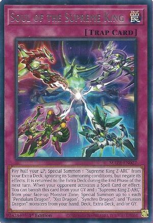 Soul of the Supreme King (MAZE-EN027) - Maze of Memories 1st Edition Maze of Memories Yugioh Single  Squirtle Squad Card Shop.