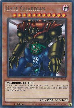 Gate Guardian (MAZE-EN035) - Maze of Memories 1st Edition Maze of Memories Yugioh Single  Squirtle Squad Card Shop.