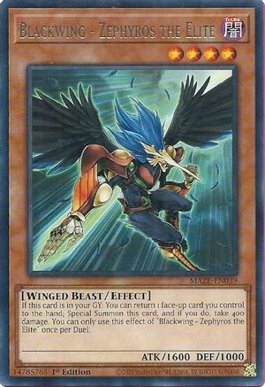 Blackwing - Zephyros the Elite (MAZE-EN039) - Maze of Memories 1st Edition Maze of Memories Yugioh Single  Squirtle Squad Card Shop.