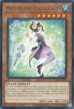 Mudan the Rikka Fairy (MAZE-EN048) - Maze of Memories 1st Edition Maze of Memories Yugioh Single  Squirtle Squad Card Shop.