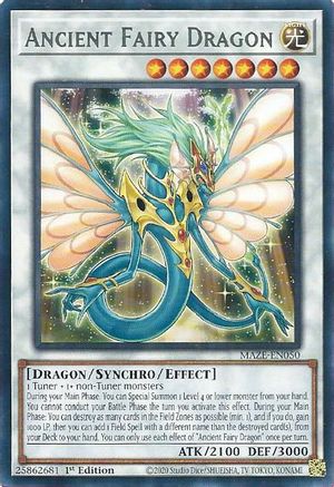 Ancient Fairy Dragon (MAZE-EN050) - Maze of Memories 1st Edition Maze of Memories Yugioh Single  Squirtle Squad Card Shop.