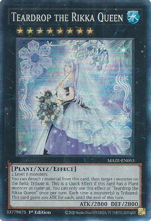 Teardrop the Rikka Queen (CR) (MAZE-EN053) - Maze of Memories 1st Edition Maze of Memories Yugioh Single  Squirtle Squad Card Shop.