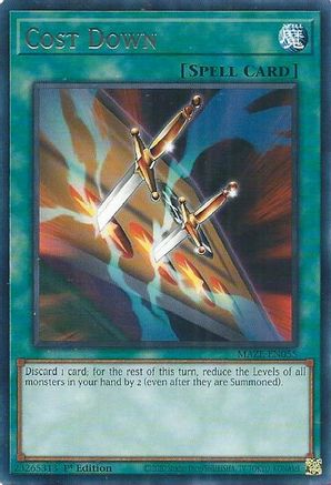 Cost Down (MAZE-EN055) - Maze of Memories 1st Edition Maze of Memories Yugioh Single  Squirtle Squad Card Shop.