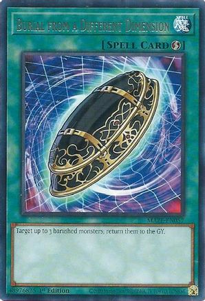 Burial from a Different Dimension (MAZE-EN057) - Maze of Memories 1st Edition Maze of Memories Yugioh Single  Squirtle Squad Card Shop.