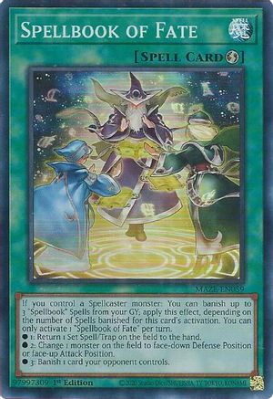 Spellbook of Fate (MAZE-EN059) - Maze of Memories 1st Edition Maze of Memories Yugioh Single  Squirtle Squad Card Shop.