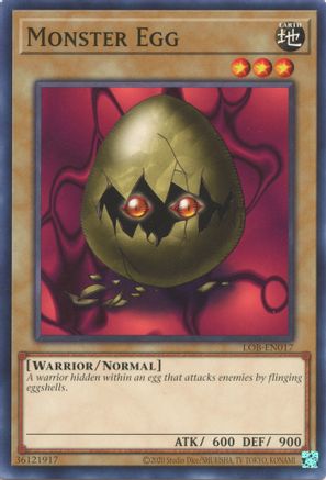 Monster Egg (LOB-EN017) - Legend of Blue Eyes White Dragon (25th Anniversary Edition) Unlimited Legend of Blue Eyes White Dragon (25th Anniversary Edition) Yugioh Single  Squirtle Squad Card Shop.