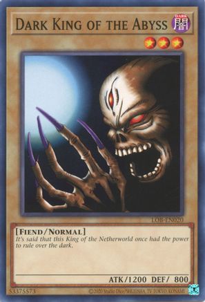 Dark King of the Abyss (LOB-EN020) - Legend of Blue Eyes White Dragon (25th Anniversary Edition) Unlimited Legend of Blue Eyes White Dragon (25th Anniversary Edition) Yugioh Single  Squirtle Squad Card Shop.