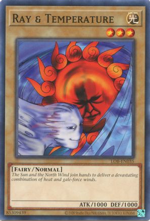 Ray & Temperature (LOB-EN035) - Legend of Blue Eyes White Dragon (25th Anniversary Edition) Unlimited Legend of Blue Eyes White Dragon (25th Anniversary Edition) Yugioh Single  Squirtle Squad Card Shop.