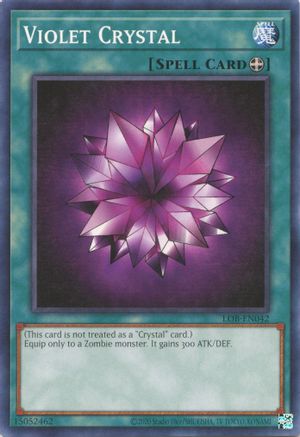 Violet Crystal (LOB-EN042) - Legend of Blue Eyes White Dragon (25th Anniversary Edition) Unlimited Legend of Blue Eyes White Dragon (25th Anniversary Edition) Yugioh Single  Squirtle Squad Card Shop.