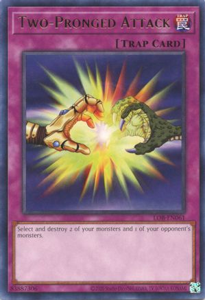 Two-Pronged Attack (LOB-EN061) - Legend of Blue Eyes White Dragon (25th Anniversary Edition) Unlimited Legend of Blue Eyes White Dragon (25th Anniversary Edition) Yugioh Single  Squirtle Squad Card Shop.