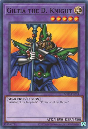 Giltia the D. Knight (MRD-EN094) - Metal Raiders (25th Anniversary Edition) Unlimited Metal Raiders (25th Anniversary Edition) Yugioh Single  Squirtle Squad Card Shop.