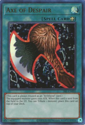 Axe of Despair (SRL-EN002) - Spell Ruler (25th Anniversary Edition) Unlimited Spell Ruler (25th Anniversary Edition) Yugioh Single  Squirtle Squad Card Shop.