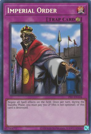 Imperial Order (PSV-EN104) - Pharaoh's Servant (25th Anniversary Edition) Unlimited Pharaoh's Servant (25th Anniversary Edition) Yugioh Single  Squirtle Squad Card Shop.