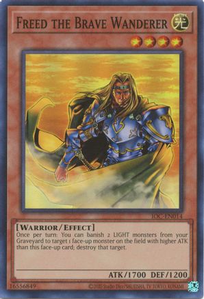 Freed the Brave Wanderer (IOC-EN014) - Invasion of Chaos (25th Anniversary Edition) Unlimited Invasion of Chaos (25th Anniversary Edition) Yugioh Single  Squirtle Squad Card Shop.