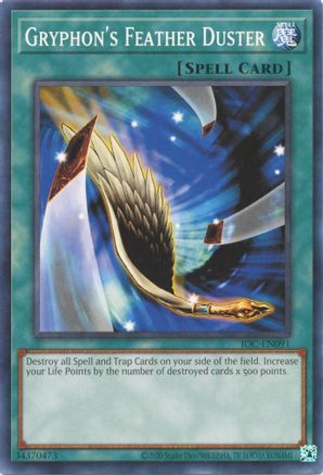 Gryphon's Feather Duster (IOC-EN091) - Invasion of Chaos (25th Anniversary Edition) Unlimited Invasion of Chaos (25th Anniversary Edition) Yugioh Single  Squirtle Squad Card Shop.