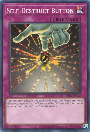 Self-Destruct Button (IOC-EN105) - Invasion of Chaos (25th Anniversary Edition) Unlimited Invasion of Chaos (25th Anniversary Edition) Yugioh Single  Squirtle Squad Card Shop.