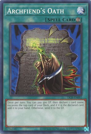 Archfiend's Oath (DCR-EN092) - Dark Crisis (25th Anniversary Edition) Unlimited Dark Crisis (25th Anniversary Edition) Yugioh Single  Squirtle Squad Card Shop.