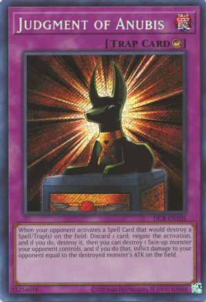 Judgment of Anubis (DCR-EN105) - Dark Crisis (25th Anniversary Edition) Unlimited Dark Crisis (25th Anniversary Edition) Yugioh Single  Squirtle Squad Card Shop.