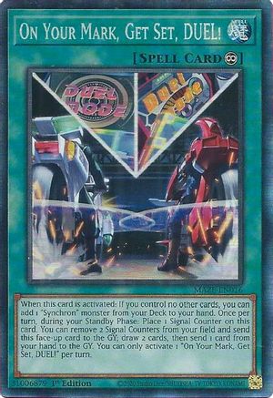 On Your Mark, Get Set, DUEL! (CR) (MAZE-EN016) - Maze of Memories 1st Edition Maze of Memories Yugioh Single  Squirtle Squad Card Shop.