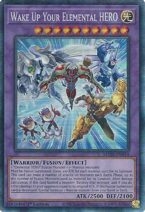 Wake Up Your Elemental HERO (CR) (MAZE-EN014) - Maze of Memories 1st Edition Maze of Memories Yugioh Single  Squirtle Squad Card Shop.
