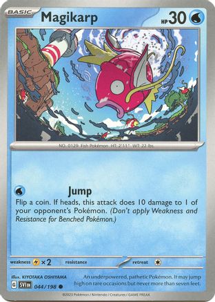 Magikarp 044  - Reverse Holofoil SV01 Scarlet & Violet Base Set - Common SV01: Scarlet & Violet Base Set Pokemon Single  Squirtle Squad Card Shop.