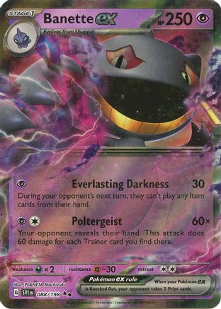 Pokémon TCG – Banette ex 088/198 – Scarlet & Violet Base – Double Rare