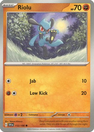 Riolu 112/198  SV01 Scarlet & Violet Base Set - Common SV01: Scarlet & Violet Base Set Pokemon Single  Squirtle Squad Card Shop.