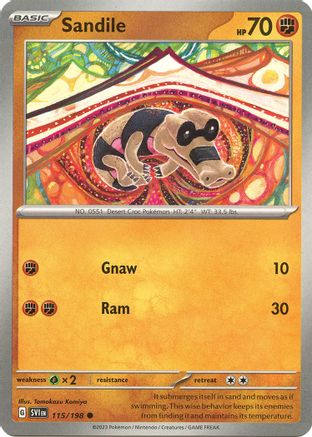 Sandile 115/198  SV01 Scarlet & Violet Base Set - Common SV01: Scarlet & Violet Base Set Pokemon Single  Squirtle Squad Card Shop.