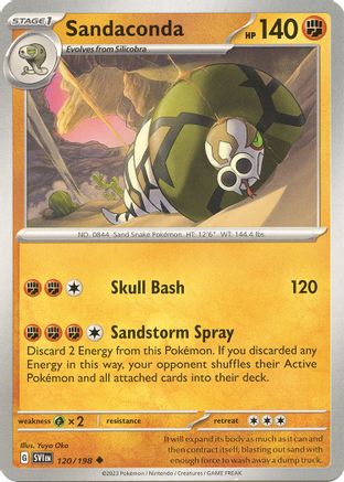 Sandaconda 120  - Reverse Holofoil SV01 Scarlet & Violet Base Set - Uncommon SV01: Scarlet & Violet Base Set Pokemon Single  Squirtle Squad Card Shop.