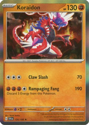 Koraidon 124  - Holofoil SV01 Scarlet & Violet Base Set - Rare SV01: Scarlet & Violet Base Set Pokemon Single  Squirtle Squad Card Shop.