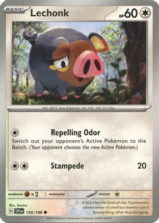 Lechonk 154/198  - Reverse Holofoil SV01 Scarlet & Violet Base Set - Common SV01: Scarlet & Violet Base Set Pokemon Single  Squirtle Squad Card Shop.