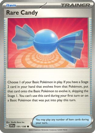 Rare Candy 191/198  - Reverse Holofoil SV01 Scarlet & Violet Base Set - Common SV01: Scarlet & Violet Base Set Pokemon Single  Squirtle Squad Card Shop.