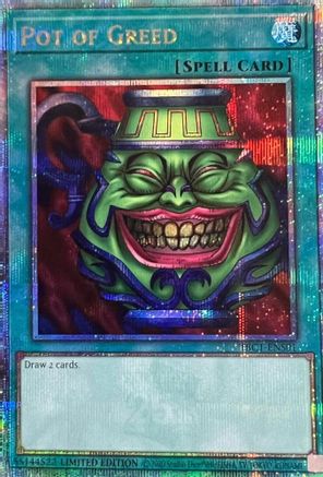 Pot of Greed (Quarter Century Secret Rare) (TBC1-ENS01) - The Pot Collection Limited The Pot Collection Yugioh Single  Squirtle Squad Card Shop.